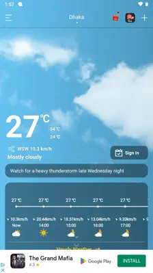 Daily Weather Free android App screenshot 0