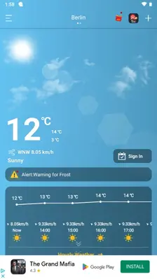 Daily Weather Free android App screenshot 2